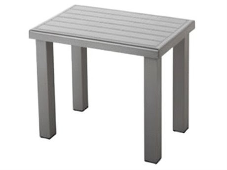 Windward Design Group Aspen Aluminum 42''Wide Square Dining Table w/ Umbrella Hole