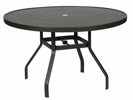 Windward Design Group Avalon II Aluminum 42'' Round Dining Table with Umbrella Hole