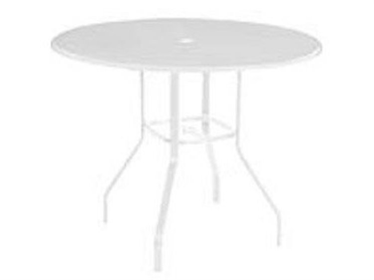 Windward Design Group Raleigh Aluminum 42''Wide Round Counter Table w/ Umbrella Hole