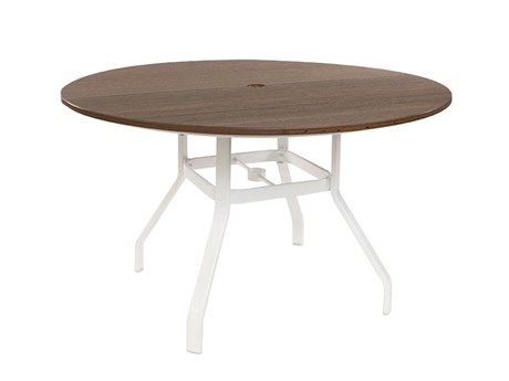 Windward Design Group Lexington Aluminum 28 Series 42''Wide Round Dining Table w/ Umbrella Hole
