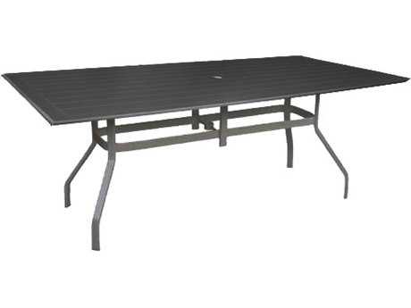 Windward Design Group Newport Mgp 76 x 42 Rectangular Dining Table with Umbrella Hole