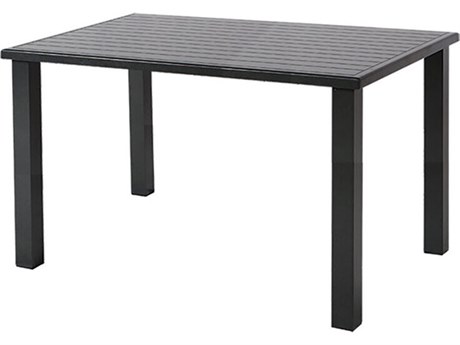 Windward Design Group Apollo Top Aluminum 76''W x 42''D Rectangular Counter Table w/ Umbrella Hole