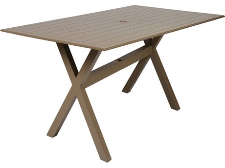 Windward Design Group Newport MGP 76''W x 42''D Rectangular Counter Table with Umbrella Hole