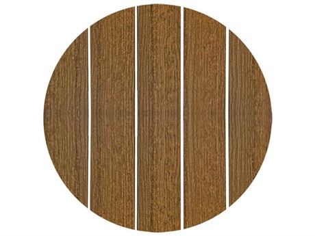 Windward Design Group Tahoe Plank Recycled Polymer 46''Wide Round Counter Table w/ Umbrella Hole