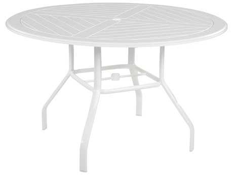 Windward Design Group Hartford Mgp Aluminum 48 Round Dining Table with Umbrella Hole