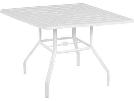 Windward Design Group Hartford Mgp Aluminum 48 Square Dining Table with Umbrella Hole