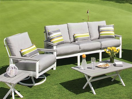 Windward Design Group Kingston Deep Seating Aluminum Cushion Lounge Set
