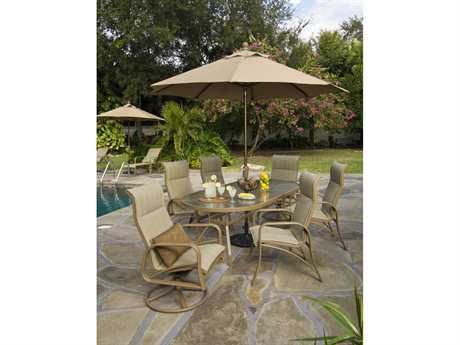 Windward Design Group Montego Bay Sling Aluminum Dining Set