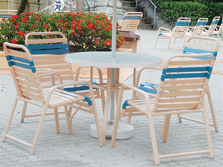 Windward Design Group Regatta Strap Aluminum Outdoor Dining Set