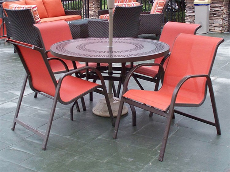 Windward Design Group Seabreeze Sling Aluminum Patio Dining Set