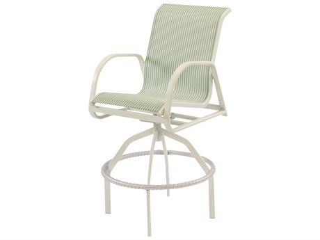 Windward Design Group Ocean Breeze Sling Aluminum Swivel Bar Chair