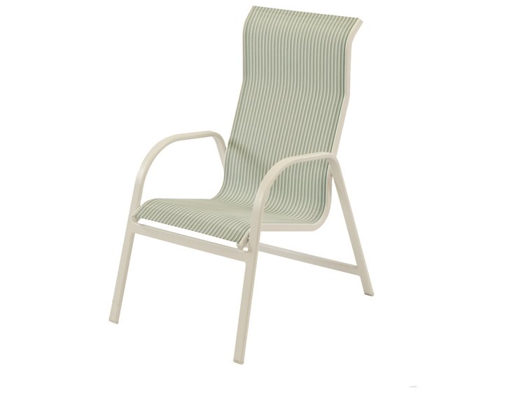 Windward Design Group Ocean Breeze Sling Aluminum High Back Outdoor Dining Chair