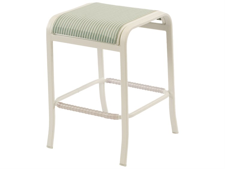 Windward Design Group Ocean Breeze Sling Aluminum Backless Outdoor Patio Bar Stool