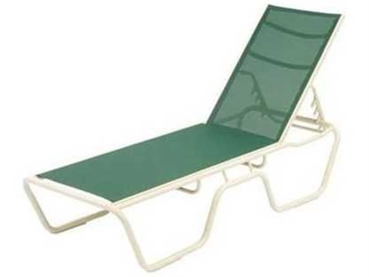 Windward Design Group Neptune Sling Aluminum Stacking Outdoor Chaise Lounge