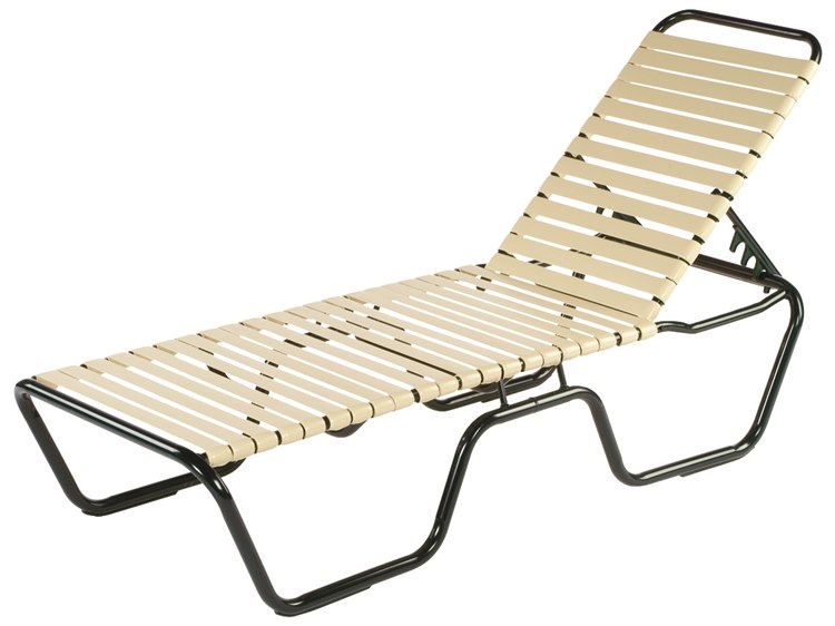 Windward Design Group Neptune Strap Aluminum Side Stacking Chaise Lounge