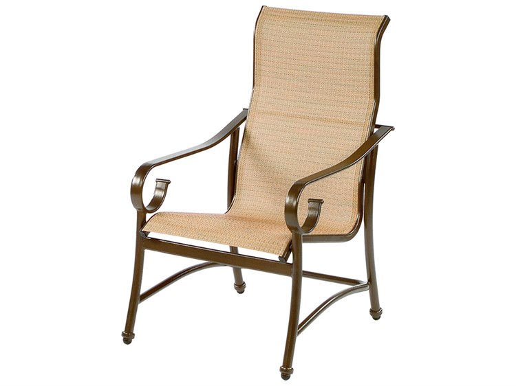 Windward Design Group West Wind Sling Aluminum High Back Dining Arm Chair