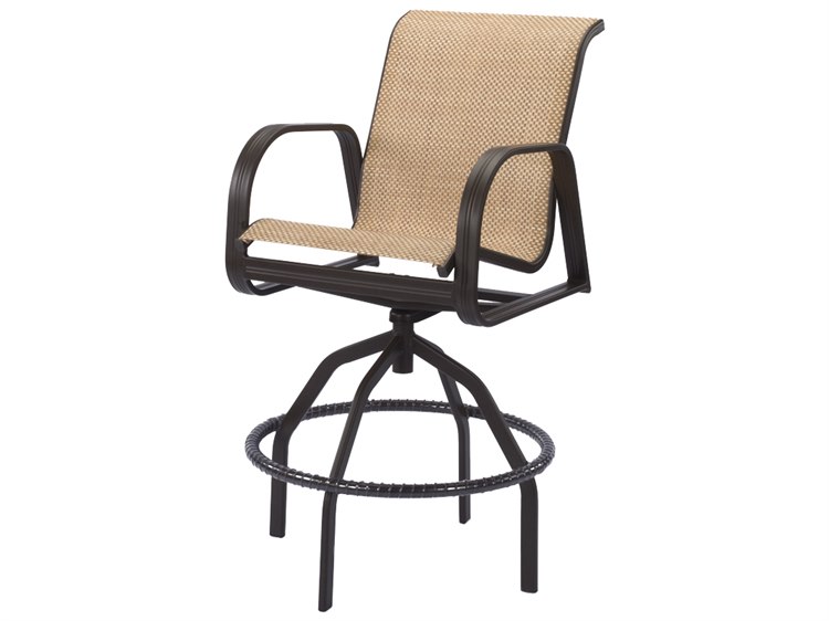 Windward Design Group Cabo Sling Aluminum Swivel Bar Chair