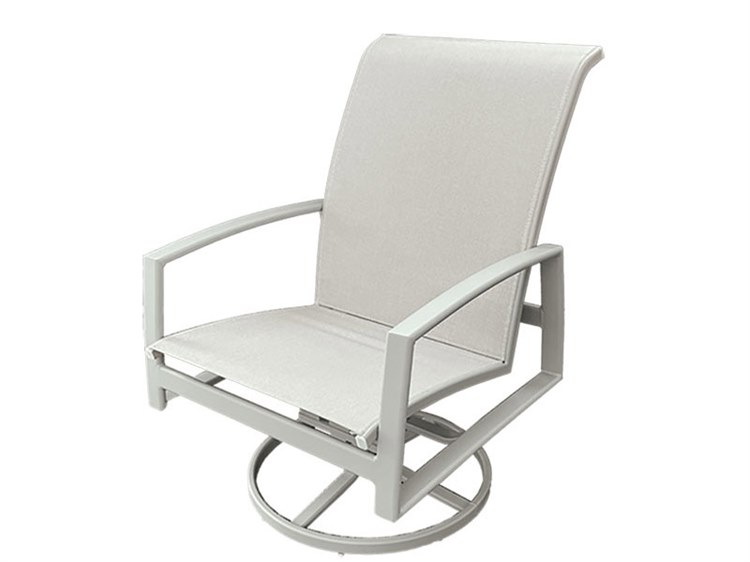 Windward Design Group Metro Sling Aluminum Swivel Rocker Patio Lounge Chair