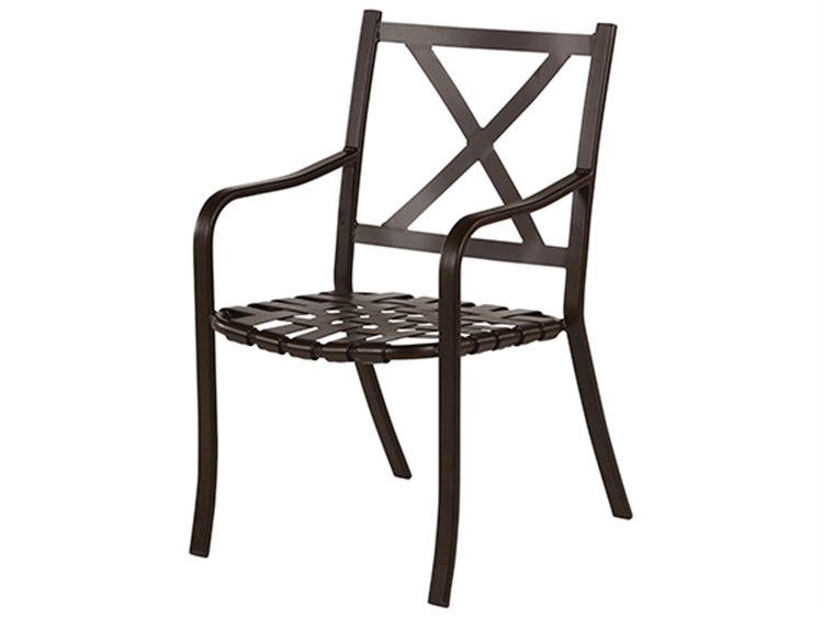 Windward Design Group Lakeside Strap Aluminum Stacking Dining Arm Chair