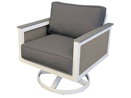 Windward Design Group Juno Deep Seating Aluminum Swivel Rocker Lounge Chair
