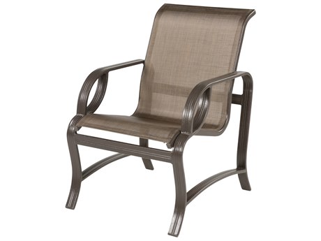 Windward Design Group Eclipse Sling Cast Aluminum Dining Arm Chair