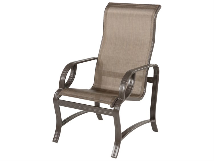 Windward Design Group Eclipse Sling Cast Aluminum High Back Dining Chair