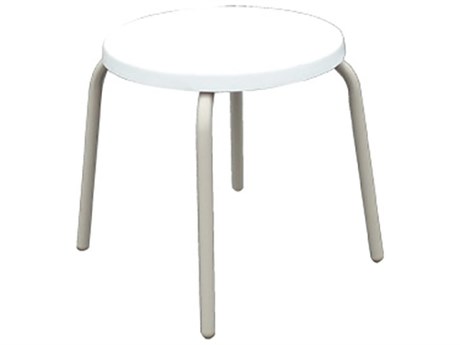Windward Design Group Fiberglass Top Tables 18'' Aluminum Round End Table