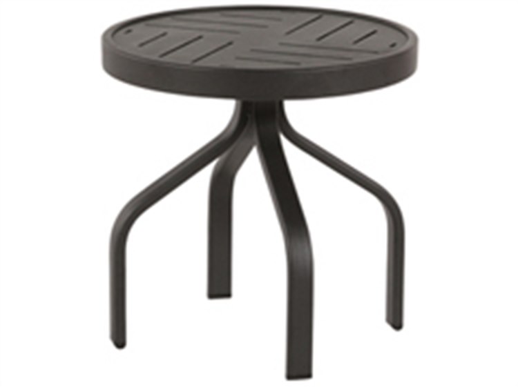 Windward Design Group Napa Punched Aluminum Tables Aluminum Round Outdoor Patio Side Table