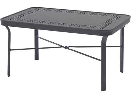 Windward Design Group Mayan Punched Aluminum 34 x 18 Rectangular Coffee Table