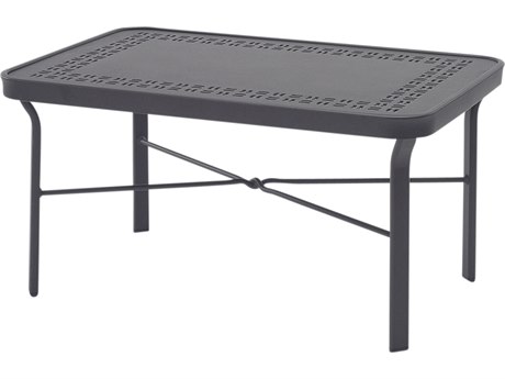 Windward Design Group Mayan Punched Aluminum Tables Rectangular Coffee Table