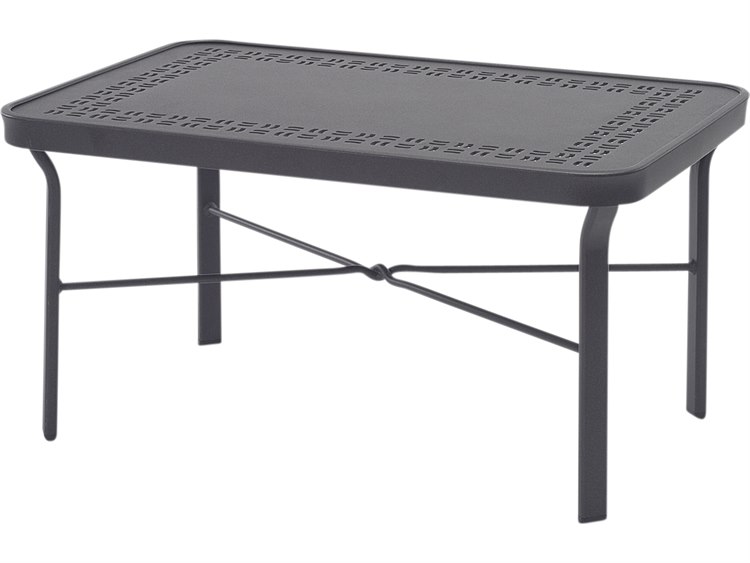 Windward Design Group Mayan Punched Aluminum Tables Rectangular Coffee Table