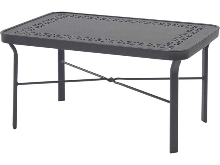 Windward Design Group Sunburst Punched Aluminum Tables Rectangular Coffee Table