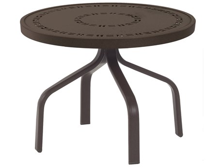 Windward Design Group Mayan Punched Aluminum 24 Round Side Table
