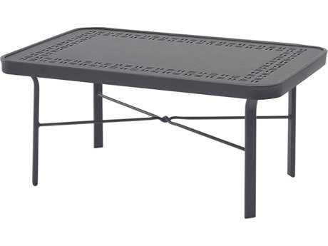 Windward Design Group Mayan Punched Aluminum 36 x 24 Rectangular Coffee Table