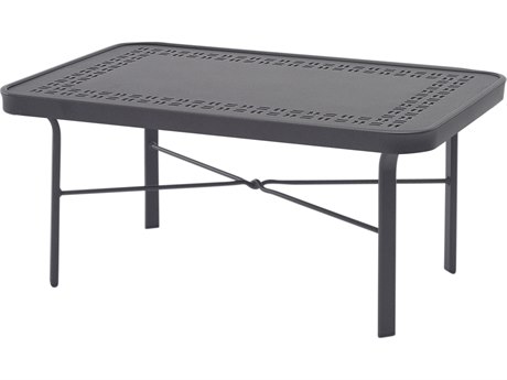 Windward Design Group Mayan Punched Aluminum 36''W x 24''D Rectangular Coffee Table