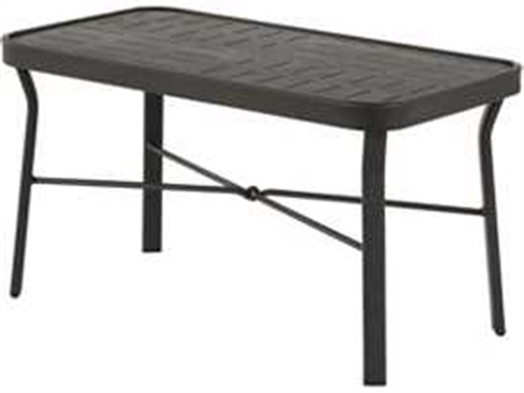 Windward Design Group Napa Punched Aluminum Tables Rectangular Outdoor Patio Coffee Table