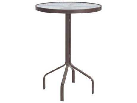 Windward Design Group Acrylic Top Tables Aluminum 30''Wide Round Balcony Table