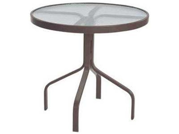 Windward Design Group Acrylic Top Tables Aluminum 30''Wide Round Dining Table