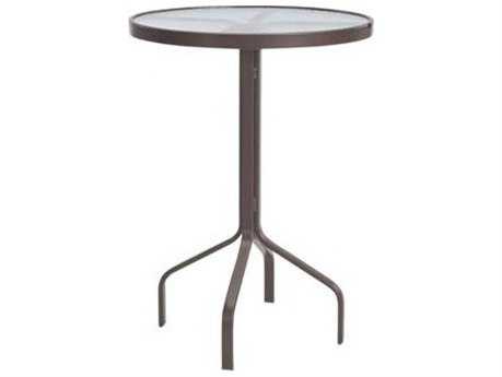 Windward Design Group Acrylic Top Tables Aluminum 30''Wide Round Bar Table