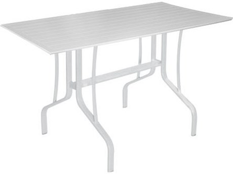 Windward Design Group Newport MGP Tables Aluminum Rectangular Umbrella Hole Counter Table