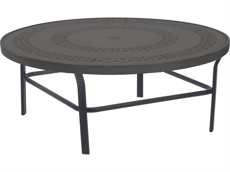 Windward Design Group Mayan Punched Aluminum Tables Aluminum 36''Wide Round Conversation Table