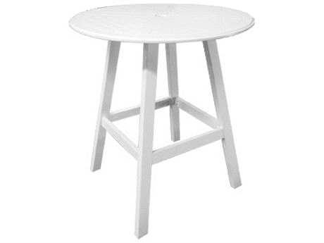 Windward Design Group Kingston Solid Mgp 42 Round Newport Bar Table with Umbrella Hole