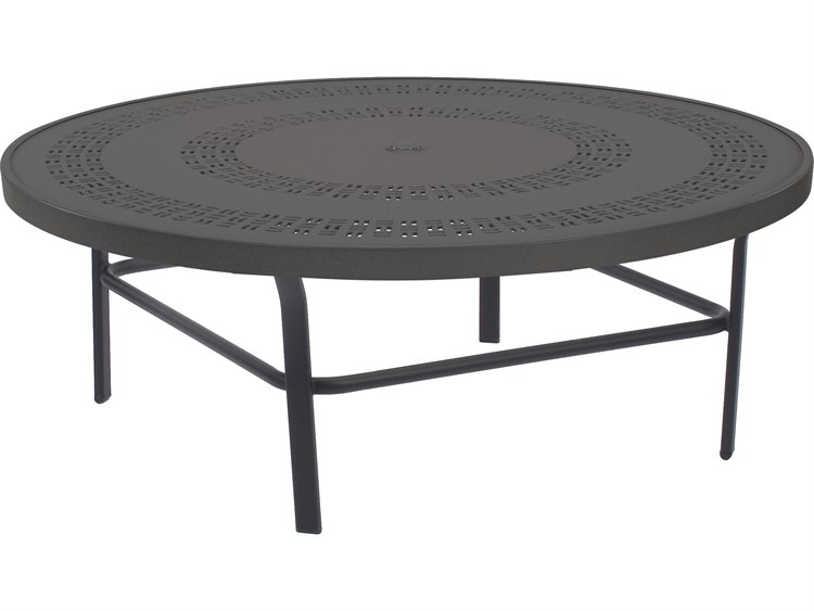 Windward Design Group Mayan Punched Aluminum Tables Aluminum 42''Wide Round Conversation Table
