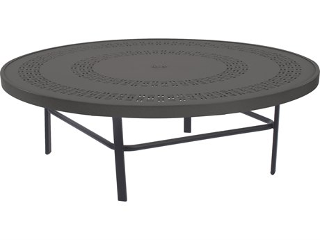 Windward Design Group Mayan Punched Aluminum Tables Aluminum 47''Wide Round Conversation Table