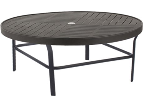 Windward Design Group Napa Punched Aluminum Tables Aluminum 47''Wide Round Conversation Table