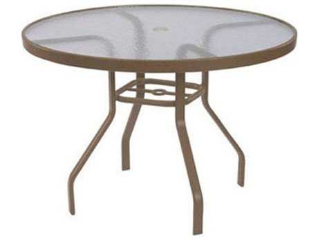Windward Design Group Acrylic Top Aluminum 48 Round Dining Table