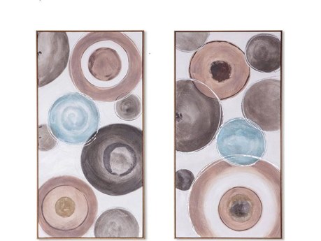 World Interiors Glass and Grace Motif Canvas Wall Art