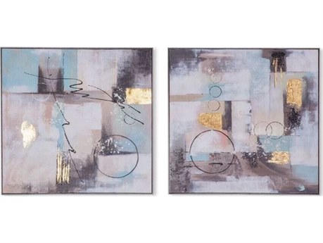World Interiors Echoes in Motion Motif Canvas Wall Art