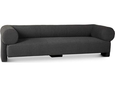 World Interiors Augustine Black Upholstered Sofa