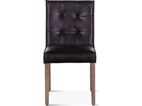 World Interiors Aven Brown Leather Armless Dining Chair